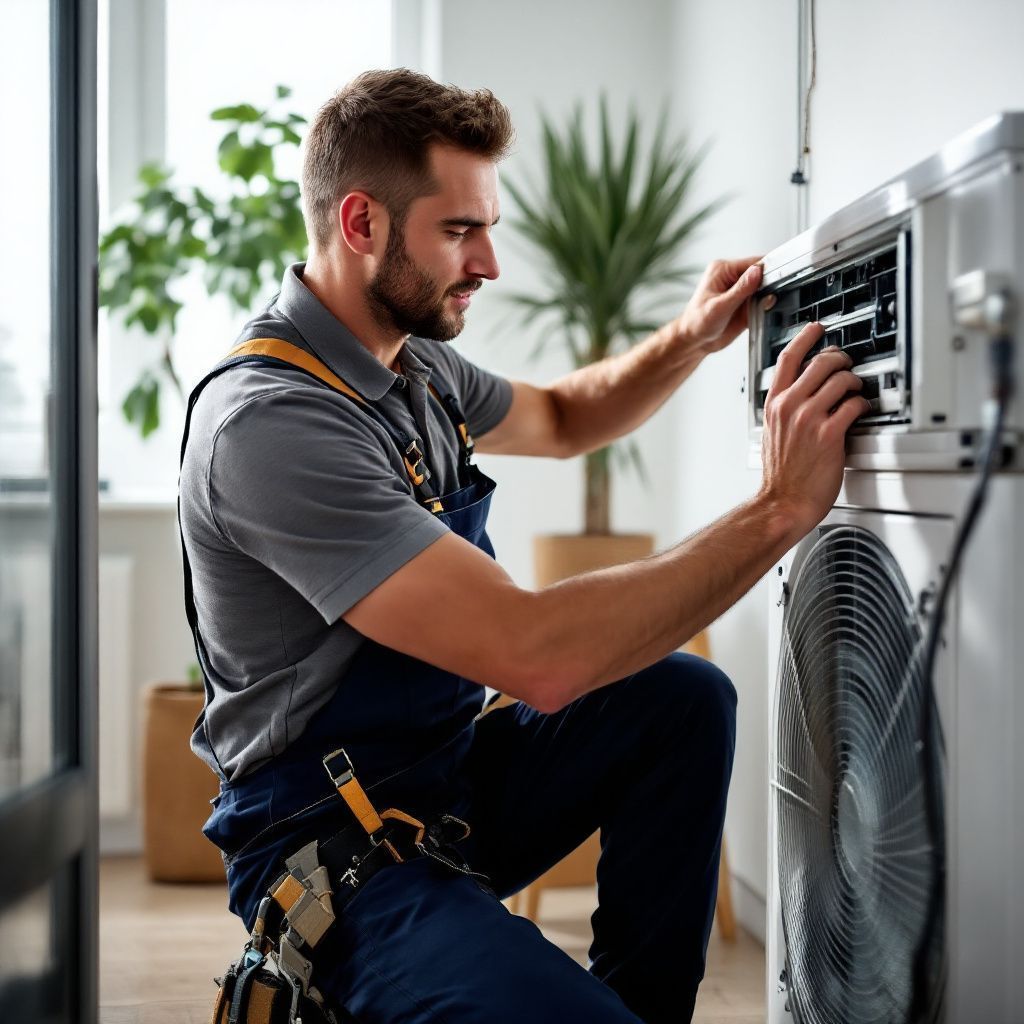 Técnico de Bombas de calor resolviendo una avería compleja. Avería Resuelta por Técnico Bombas de calor