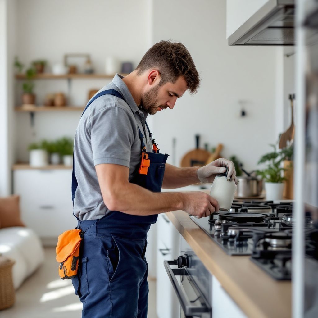 Técnico de Vitroceramica en Barcelona reparando un horno Reparación de horno Vitroceramica en Barcelona